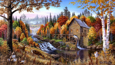 

artwork forests home painting wall POSTER PRINT ON 13X19 INCHES 3D Poster(13 inch X 19 inch, Rolled)