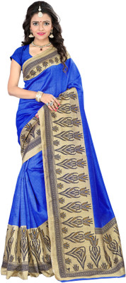Rightshape Printed Mysore Art Silk Saree(Multicolor)