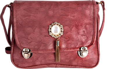 

Hawai Girls Casual Pink PU Sling Bag