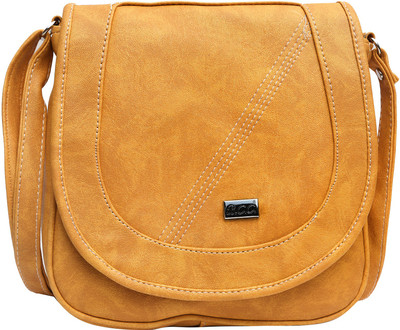 

BCC Girls Casual Yellow PU Sling Bag