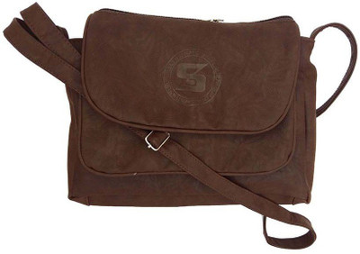 

surmount Girls Casual Brown Leatherette Sling Bag
