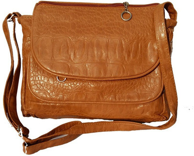 

surmount Girls Casual Tan Leatherette Sling Bag