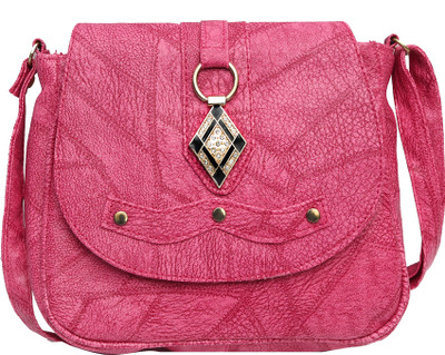 

Hawai Girls Casual Pink PU Sling Bag