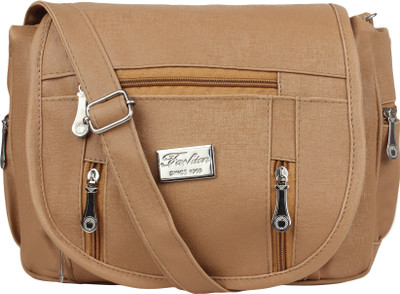 

Fourdatr Women Casual Tan PU Sling Bag