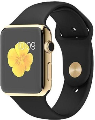 ESTAR A1 Gold Black Smartwatch(Black Strap Free Size)