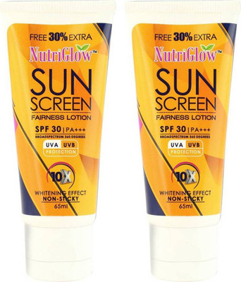 

NutriGlow Sun Screen Lotion (Pack of 2) - SPF 30 PA+++(65 ml)