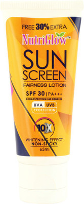 

NutriGlow Sun Screen Fairness Lotion - SPF 30 PA+++(65 ml)