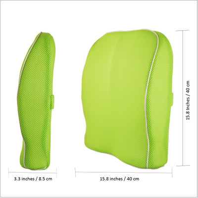 

Grin Health Ortho Backrest Cushion with Memory Foam Lumbar Support, Green
