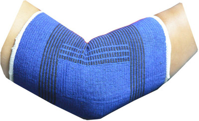 faynci One Pair Of Elastic Elbow Support Gaurd Pain Relief for Gym and Physical Activities (Free Size, Blue) Elbow Support(Blue)