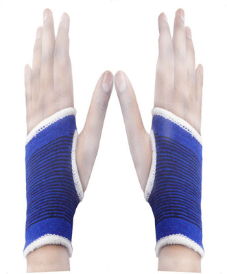 faynci One Pair Of Elastic Palm Support Gaurd Pain Relief for Gym and Physical Activities (Free Size, Blue) Hand Support(Blue)