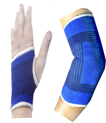 

Faynci Elastic Palm and Elbow Support Gaurd Pain Relief for Gym and Physical Activities (Free Size, Blue) Palm & Elbow Support(Blue