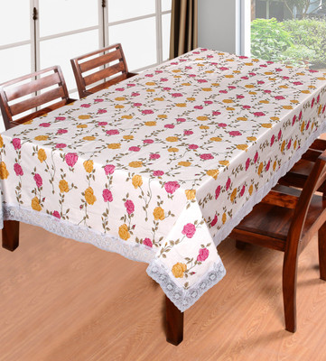 Home Candy Floral 6 Seater Table Cover(Multicolor, Polyester) Flipkart