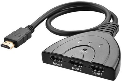 microware 3 Port HDMI Multi Display Auto Switch Hub Box 1.3 1080P Switcher 3 in 1 out Splitter for HDTV DVD Xbox 360 PSP New arrival HDMI Cable Hdmi Cable HDMI Connector(Black)