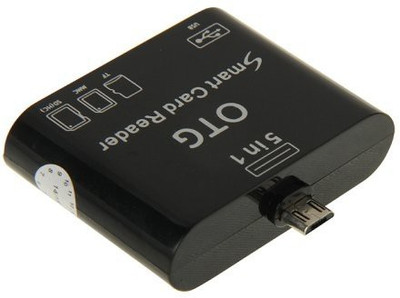 

VibeX ™ FYL 5 in 1 OTG Smart Micro USB 2.0 SD Card Reader for Samsung Galaxy NOTE 2 3 8/Tab3 High Speed™-Type-031 Card Reader(Charcoal)