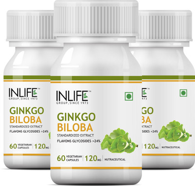 

Inlife Gingko Biloba Extract 120mg (60 Vegetarian Capsules) (3-Pack)(60 No)