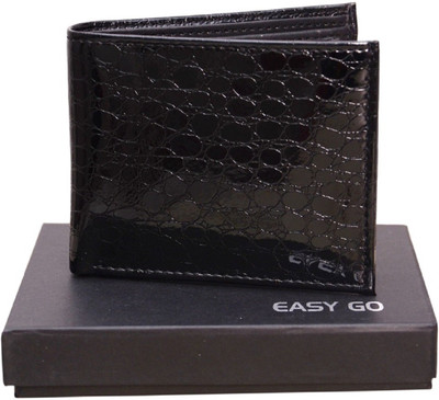 

EASY GO Men Black Genuine Leather Wallet(4 Card Slots)