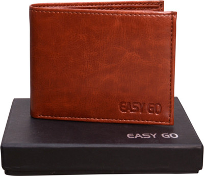

EASY GO Men Brown Genuine Leather Wallet(4 Card Slots)