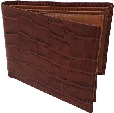 

Xpra Men Brown Genuine Leather Wallet(8 Card Slots)
