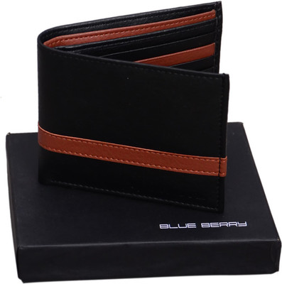 

Blueberry Men Black Genuine Leather Wallet(6 Card Slots), Black-16