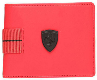 

PAPAYA Men Red Genuine Leather Wallet(6 Card Slots)