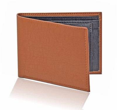 

Zeebros Men Tan Artificial Leather Wallet(3 Card Slots), Tan-black