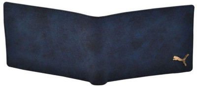 

White Bear Men Casual Blue Artificial Leather Wallet(3 Card Slots)