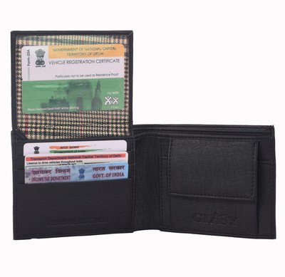 

devfabrication Men Black Artificial Leather Wallet(6 Card Slots)