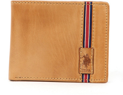 

U.S. Polo Assn Men Brown Genuine Leather Wallet(8 Card Slots)
