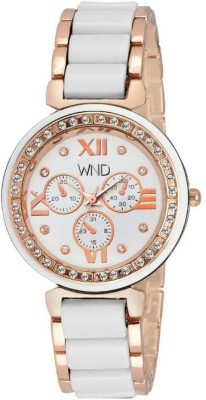 Wishndeal W541WMW-G White gold Dial with Metallic Strap W541 Watch  - For Girls   Watches  (wishndeal)