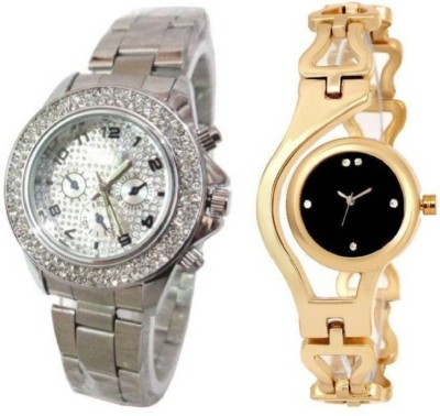 Ismart Paidu silver and Golden chain combo watch for women Watch  - For Girls   Watches  (Ismart)