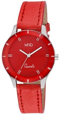 Wishndeal W529WSRE Red Dial with Artificial leather Strap W529 Watch  - For Girls   Watches  (wishndeal)