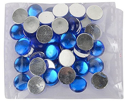 

GOELX Round Kundan Stones Pastable for Jewellery Decoration & Crafts !! Pack of 400 Stones 8mm - Royal Blue
