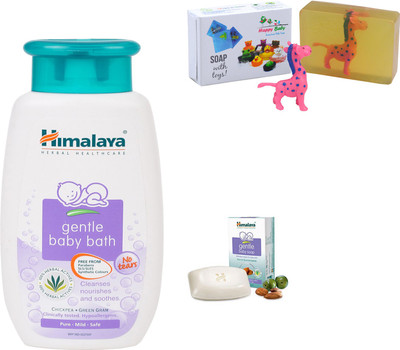 Himalaya Herbals gentle baby Shampoo (100ml)+Himalaya Gentle Baby Soap (25g) With Happy Baby Luxurious Kids Soap With Toy (100gm)(Clear) available at flipkart for Rs.172