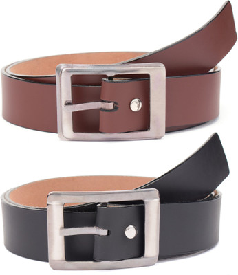 

Holboro Men Casual, Evening, Formal, Party Black, Brown Artificial Leather Belt