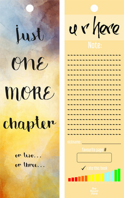 

TheFlauntStore Just one more chapter,Or two.. ,Or three.. - Bookmark Paperback Bookmark(Quotes, Multicolor)