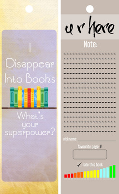 

TheFlauntStore I disappear into books - Bookmark1 Paperback Bookmark(Quotes, Multicolor)