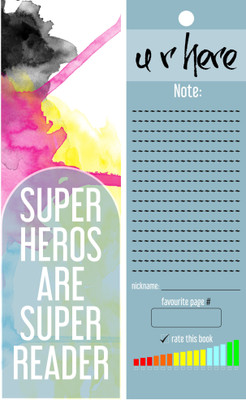 

TheFlauntStore Super Heros Are Super Readers Blue - Bookmarks Paperback Bookmark(Quotes, Multicolor)