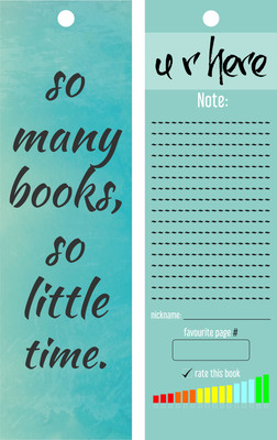 

TheFlauntStore So many books, So little time.- Bookmark Paperback Bookmark(Quotes, Multicolor)