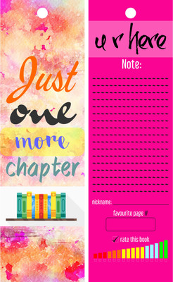 

TheFlauntStore Just one more chapter.- Bookmark Paperback Bookmark(Quotes, Multicolor)