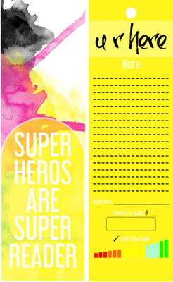 

TheFlauntStore Super Heros Are Super Readers Yellow - Bookmarks Paperback Bookmark(Quotes, Multicolor)