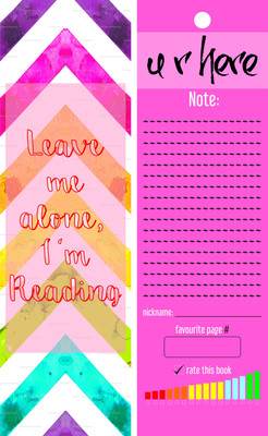 

TheFlauntStore Leave me alone, I am reading.-bookmark Paperback Bookmark(Quotes, Multicolor)