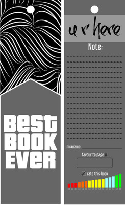 

TheFlauntStore Best Book Ever black - Bookmark Paperback Bookmark(Quotes, Multicolor)