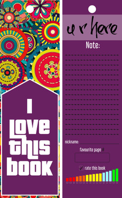 

TheFlauntStore I Love This Book - Bookmark4 Paperback Bookmark(Quotes, Multicolor)