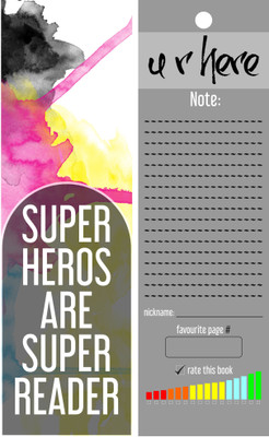 

TheFlauntStore Super Heros Are Super Readers Grey - Bookmarks Paperback Bookmark(Quotes, Multicolor)