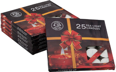 

ENJOY White T-Light Box 10Gm - 25Pc Candle(White, Pack of 6)