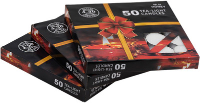 

ENJOY White T-Light Box 10Gm - 50Pc Candle(White, Pack of 3)