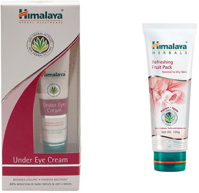 

Himalaya under eye cream, refreshing fruit pack(Set of 2)