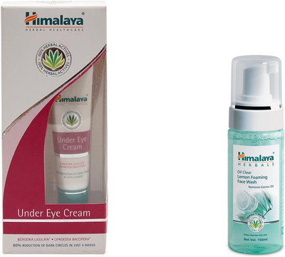 

Himalaya under eye cream, lemon foaming face wash(Set of 2)
