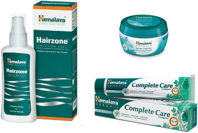

Himalaya Hairzone Solution, Winter Defense Moisturizing Cream, Complete Care Toothpaste(Set of 3)