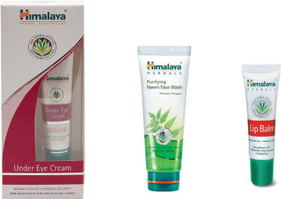 

Himalaya under eye cream, purifying neem face wash, lip balm(Set of 3)